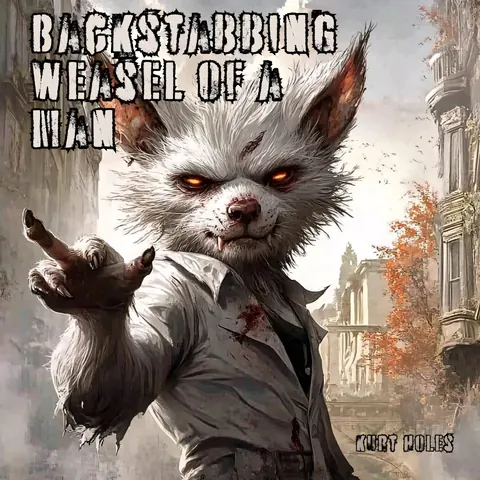 Cover art for Backstabbing Weasel of a Man by Kurt Holes.