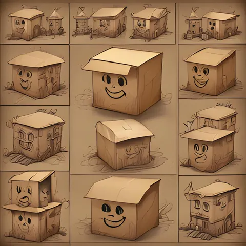 Cover art for Cardboard Dreams by Kurt Holes.