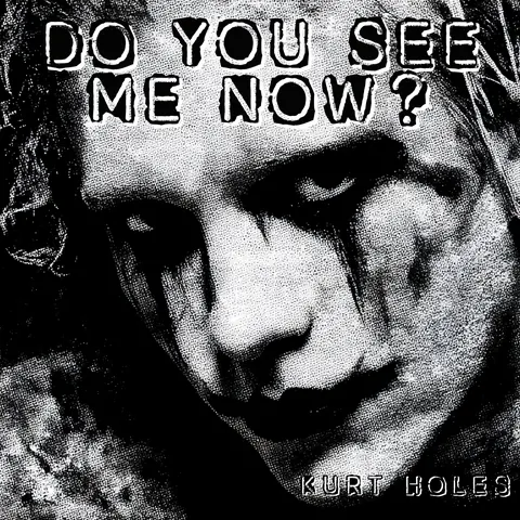 Cover of Do You See Me Now?, a pale painted face with dark streaks running from the eyes.