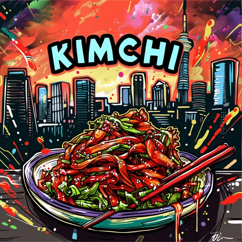 Cover art for Kimchi by Kurt Holes.