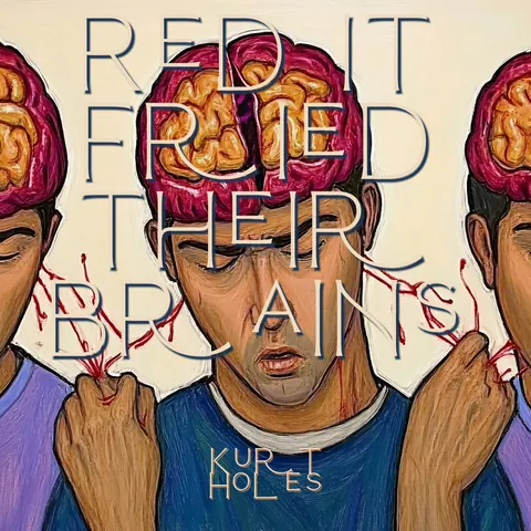 Cover art for Red It Fried Their Brains by Kurt Holes.