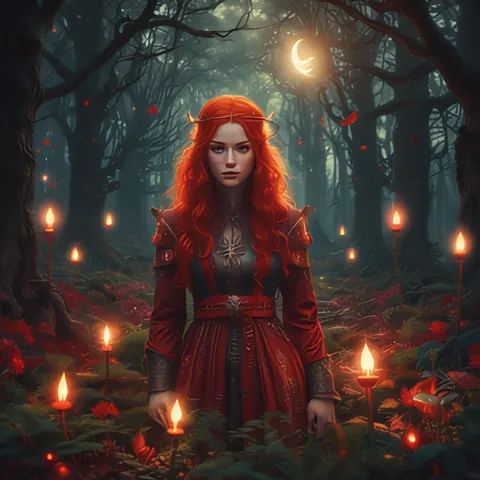 Cover art for Witch with the Red Hair by Kurt Holes.