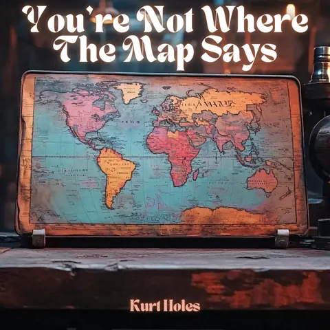 Cover art for You're Not Where The Map Says by Kurt Holes.